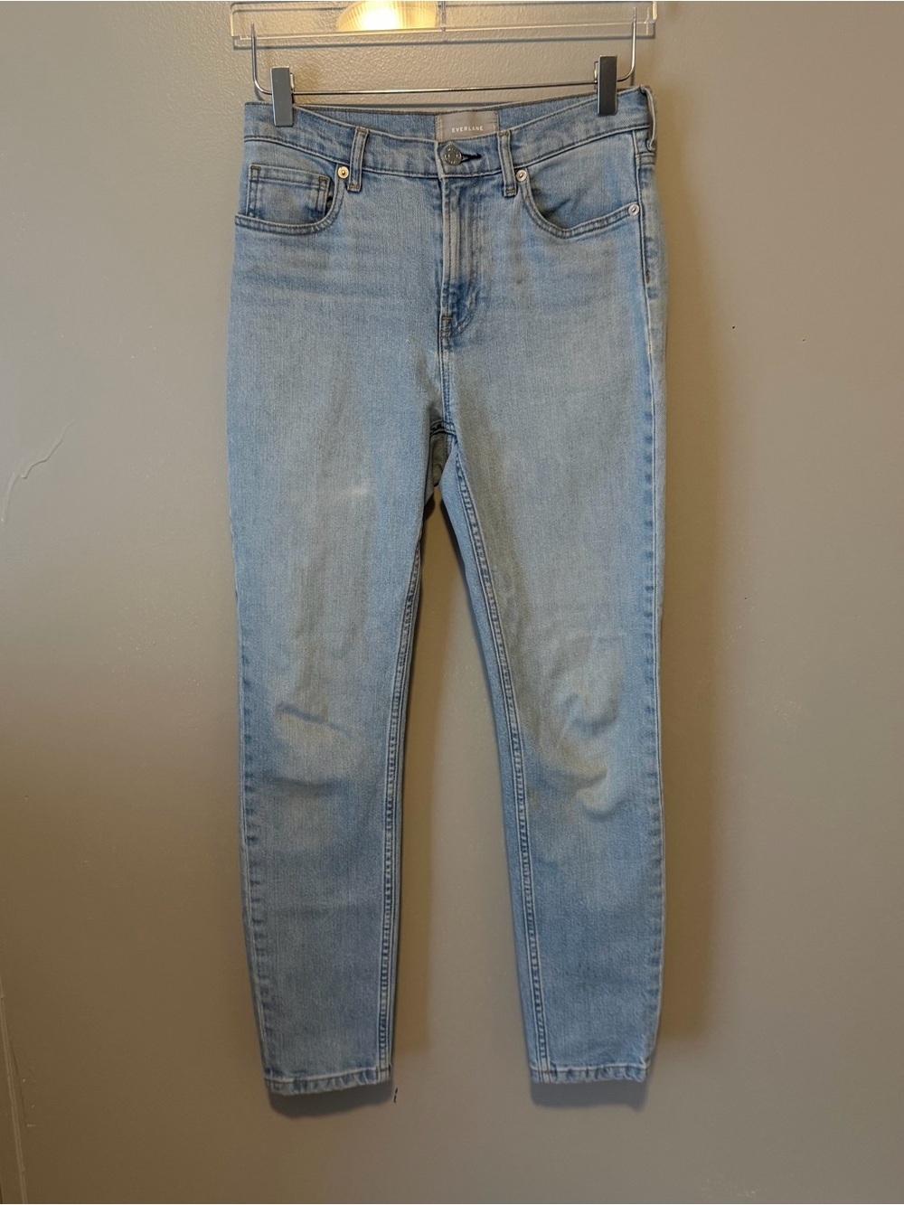 Everlane High Rise Skinny Jeans Light Blue size 28 R